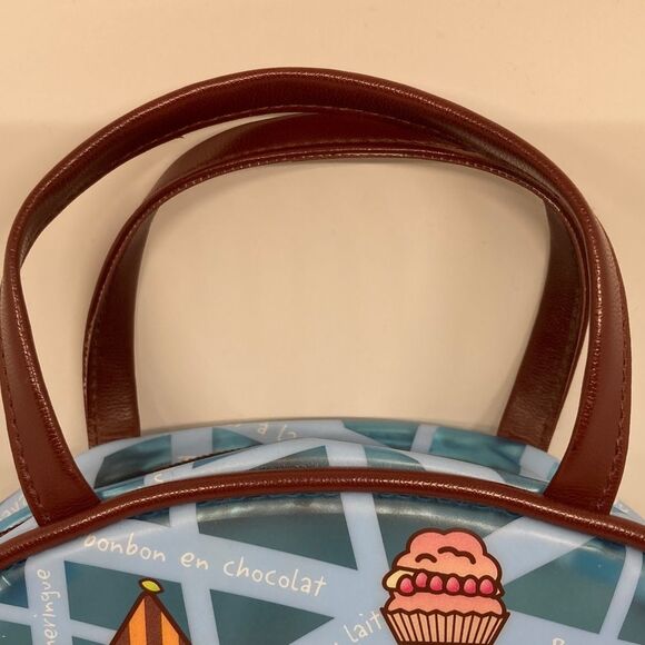 Hello Kitty 2003 by Sanrio Angel Cafe Paris Blue Brown Clear Mini Bag Ra… - Picture 4 of 11